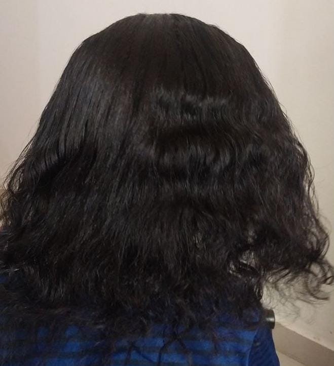 سنتان(٣/بعد غسل الشعر مباشرة والتجفيف)